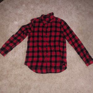 Red and black plaid flannel!